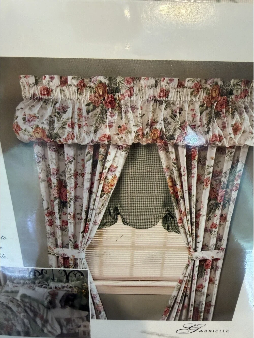 Dan Rivers Set Of 2 Balloon Valances Floral Cottage Shabby Chic NWT